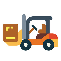 forklifts flat icon style