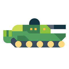 Fototapeta premium tank flat icon style