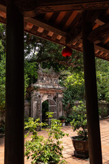 gate to one of the temples in vietnam. Da Nang City