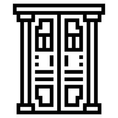 Door line icon style