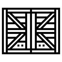 Door line icon style