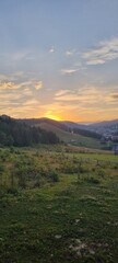 sunset in the mountains
