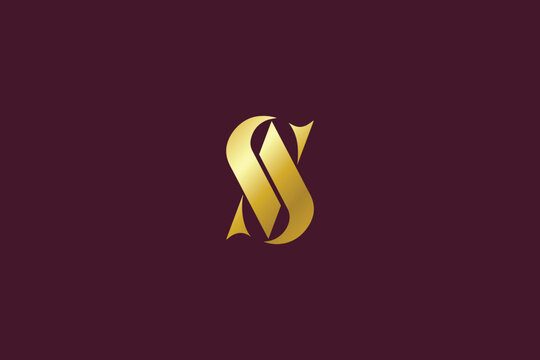 SA letter with golden typography brand logo design, SA Logo deisgn,  sa icon, sa golden icon, as icon 