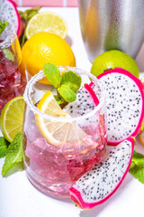 Pitahaya or dragon fruit margarita