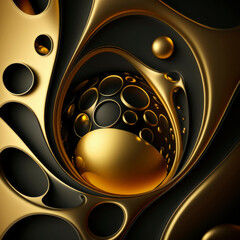 Abstract golden texture ,made with Generative AI