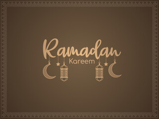 Religious Ramadan Kareem Islamic festival text design background