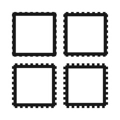 Obraz premium Notch Edge Hollow Square Stroke Shapes