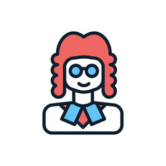 Judge icon in vector. illustration