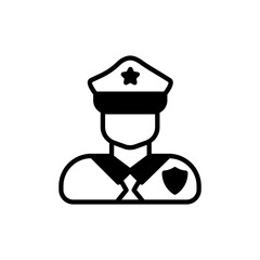 Policeman icon in vector. illustration