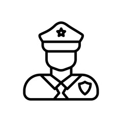 Policeman icon in vector. illustration
