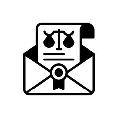 Legal Letter icon in vector. illustration