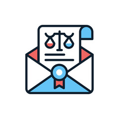 Legal Letter icon in vector. illustration
