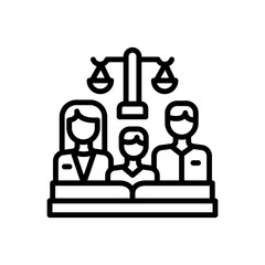 Family Law icon in vector. illustration