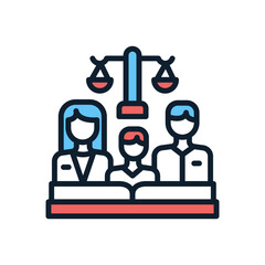 Family Law icon in vector. illustration