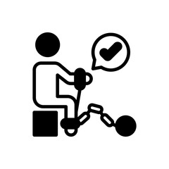 Guilty icon in vector. illustration