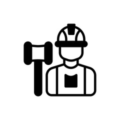 Labor Law icon in vector. illustration