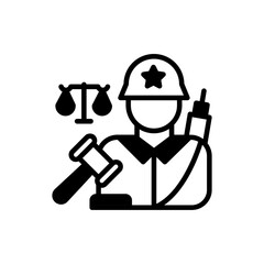 Military Law  icon in vector. illustration