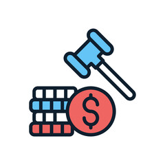 Financial Law icon in vector. illustration