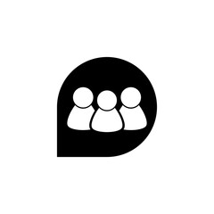 Discussion Group logo icon isolated on transparent background