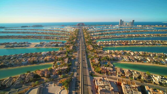 The Palm Tree Island Dubai - Sky View Ariel View