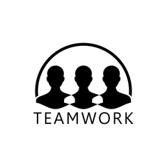 Fototapeta premium Teamwork People human logo icon isolated on transparent background