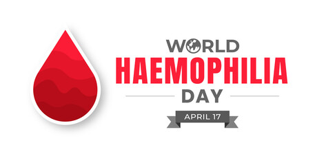 World Haemophilia Day background for banner design template with red blood icon design template