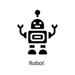Robot  Vector   solid Icons. Simple stock illustration stock