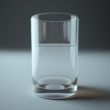 Empty highball glass minimal, no background. AI generated