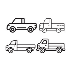 Fototapeta na wymiar pickup truck icon