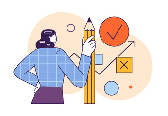 Designer or illustrator with a pencil