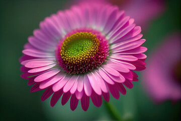 Close-up photo of pink daisies.