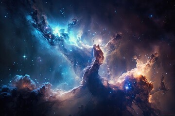 Obraz na płótnie Canvas Star field in high quality; vivid night sky. galaxies and nebula in space. Background information on astronomy. Generative AI