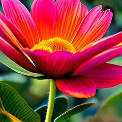 Fototapeta premium pink flower on a stem close-up