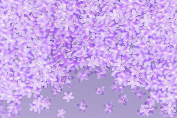 Lilac tender spring background, space for text. Generative AI