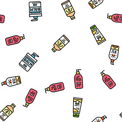 cream cosmetic product beauty vector seamless pattern