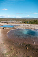 Geothermal pools near Geysir in Southwestern Iceland