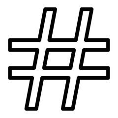 Obraz premium hastag line icon