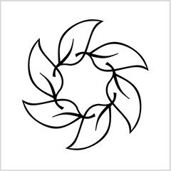 Circular leaves Icon, Vector Illustration For Icon, Symbol, Logo etc