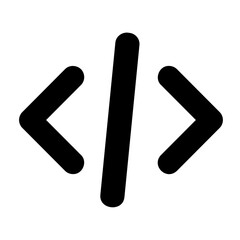 coding glyph icon