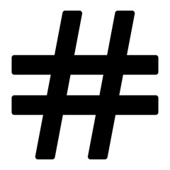 hastag glyph icon