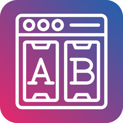 Vector Design Ab Testing Icon Style