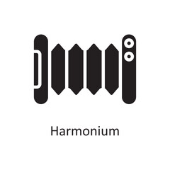 Harmonium Vector Solid icon Design illustration. Music Symbol on White background EPS 10 File