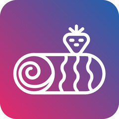 Vector Design Roll Cake Icon Style