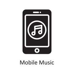 Video Player Vector Solid icon Design illustration. Music Symbol on White background EPS 10 File