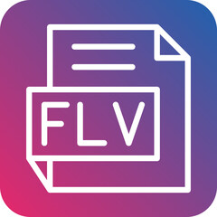 Vector Design FLV Icon Style