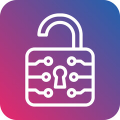 Vector Design Unlock Icon Style
