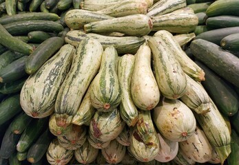 zucchini on market stall