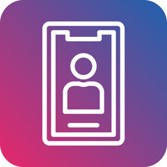 Vector Design Mobile Contacts Icon Style