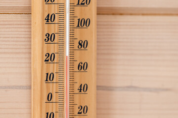 Close up photo of household alcohol thermometer