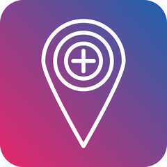 Vector Design Hospital Location Icon Style